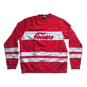 SMW Runs The World Coca-Cola Parody Crew Neck Sweatshirt in Red/White Men’s 2XL